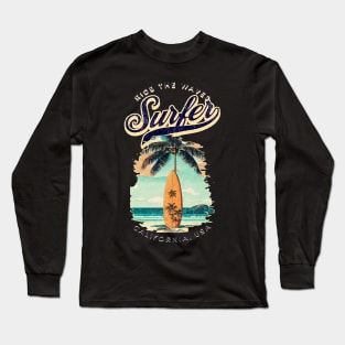 Out For Summer, Hello Summer Funny Surfer Riding Surf Surfing Lover Gifts Long Sleeve T-Shirt